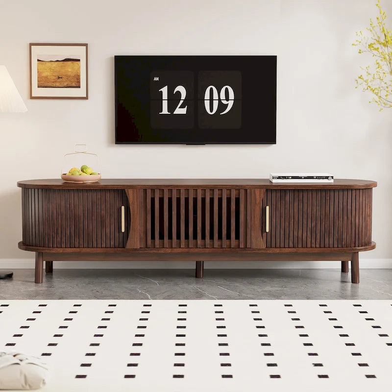 Farmhouse TV Stand for 75 TVs, Entertainment Center Wood TV Console Table