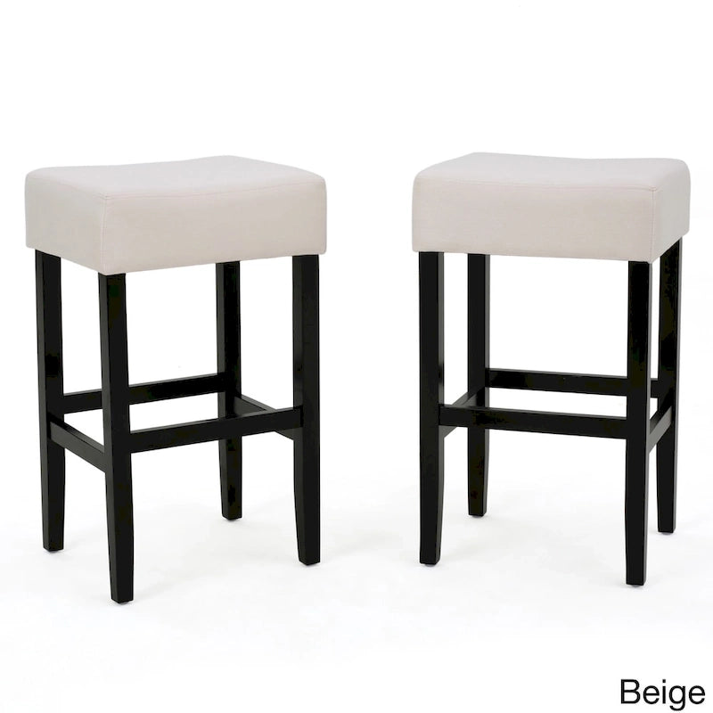 Tabouret de comptoir sans dossier en tissu de 27 po (ensemble de 2)