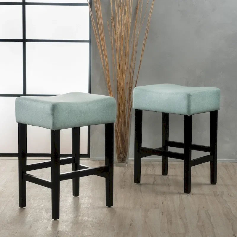 Tabouret de comptoir sans dossier en tissu de 27 po (ensemble de 2)