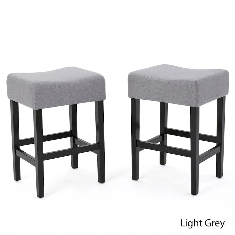 Tabouret de comptoir sans dossier en tissu de 27 po (ensemble de 2)