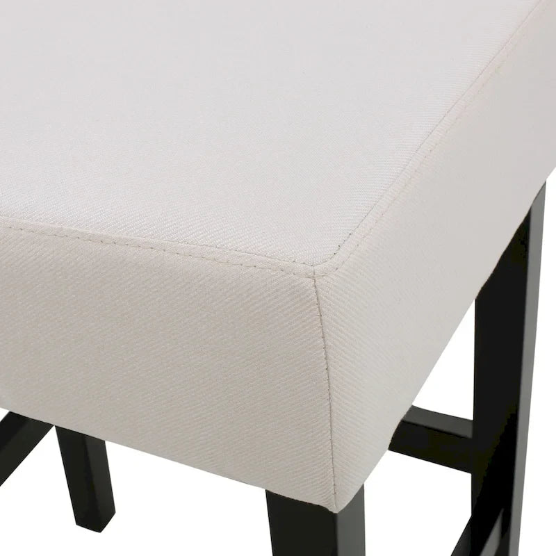 Tabouret de comptoir sans dossier en tissu de 27 po (ensemble de 2)