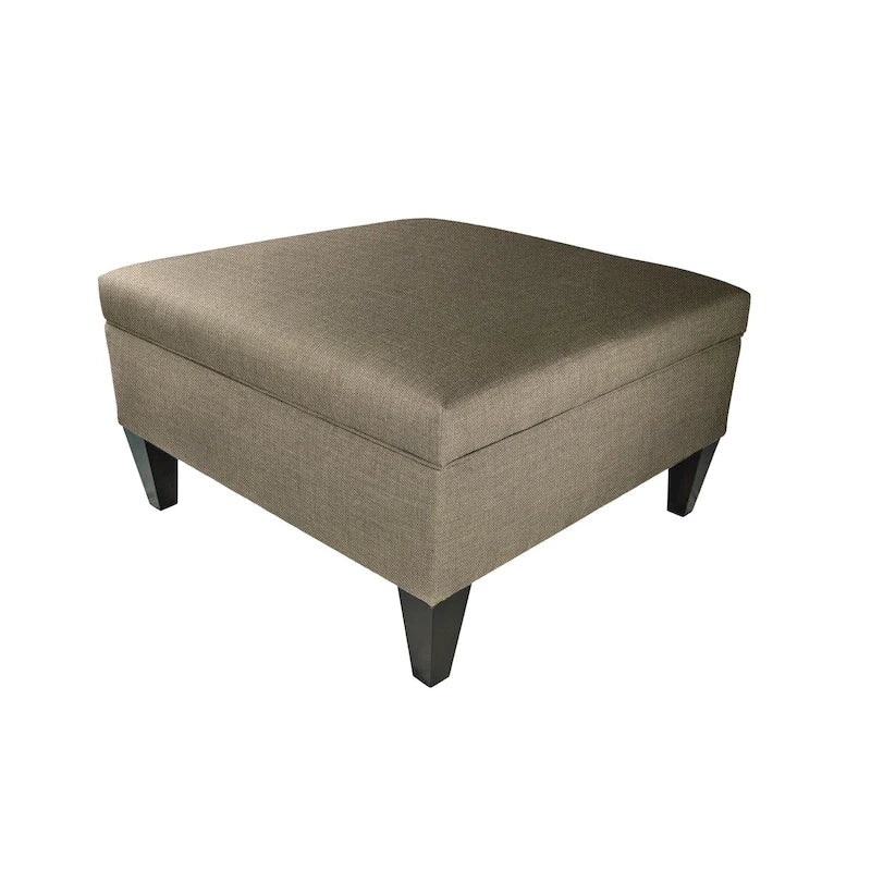 Pouf de rangement capitonné avec séparateurs modulables | 86,4 x 86,4 cm