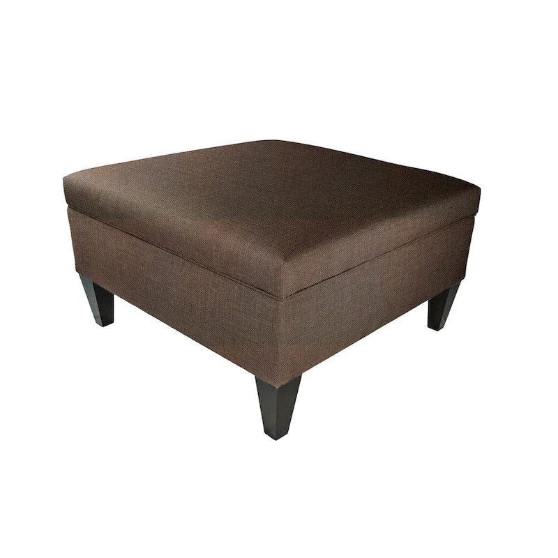 Pouf de rangement capitonné avec séparateurs modulables | 86,4 x 86,4 cm
