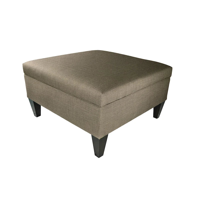Pouf de rangement capitonné avec séparateurs modulables | 86,4 x 86,4 cm