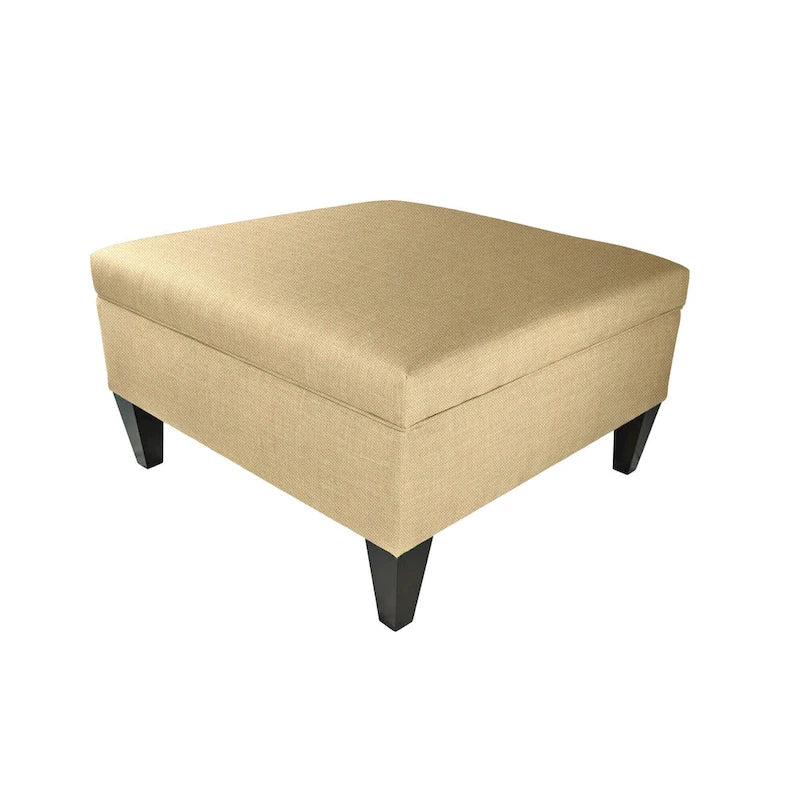 Pouf de rangement capitonné avec séparateurs modulables | 86,4 x 86,4 cm