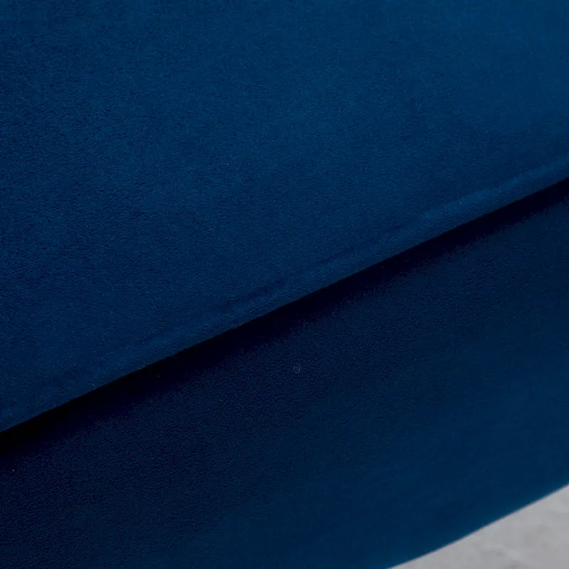 Fauteuil d'appoint moderne en velours avec dossier ajouré et pieds en métal
