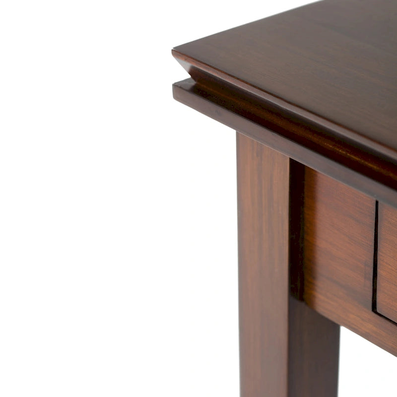 Table d'appoint transitoire carrée en bois massif de 21 pouces