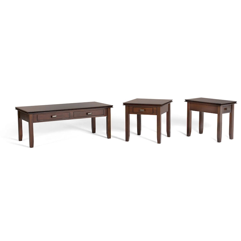 Table d'appoint transitoire carrée en bois massif de 21 pouces
