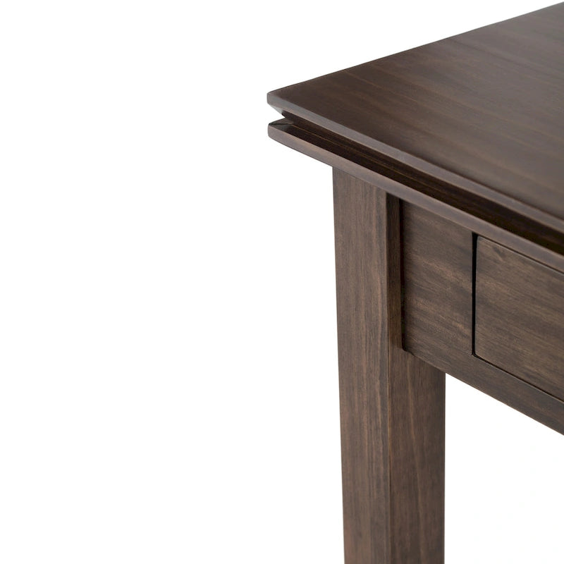 Table d'appoint transitoire carrée en bois massif de 21 pouces
