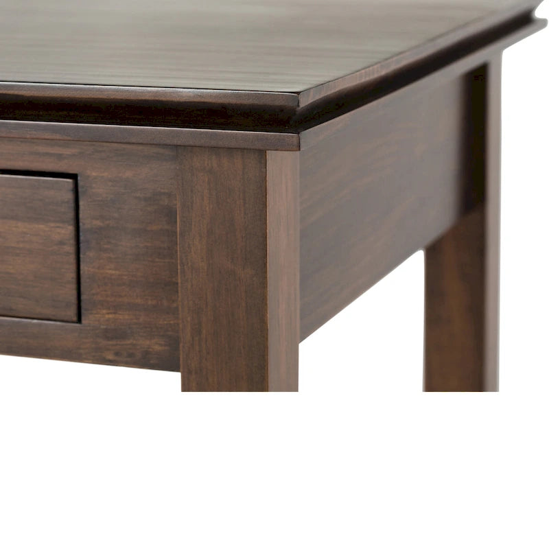 Table d'appoint transitoire carrée en bois massif de 21 pouces