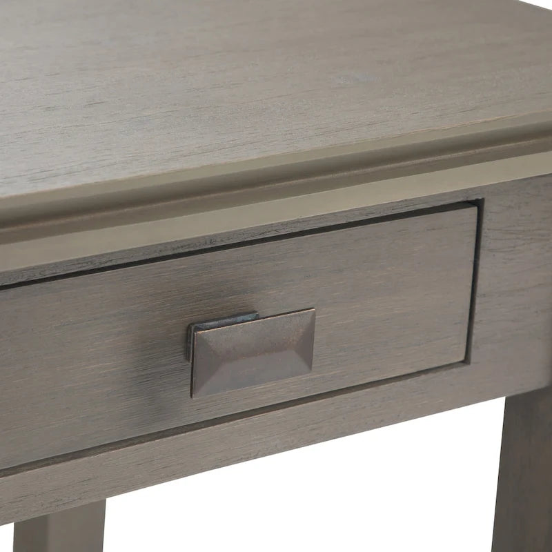 Table d'appoint transitoire carrée en bois massif de 21 pouces