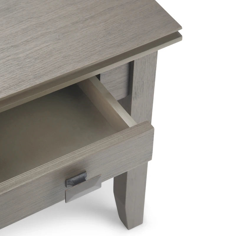 Table d'appoint transitoire carrée en bois massif de 21 pouces