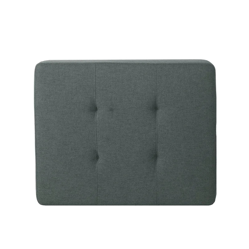 Pouf ottoman en tissu capitonné
