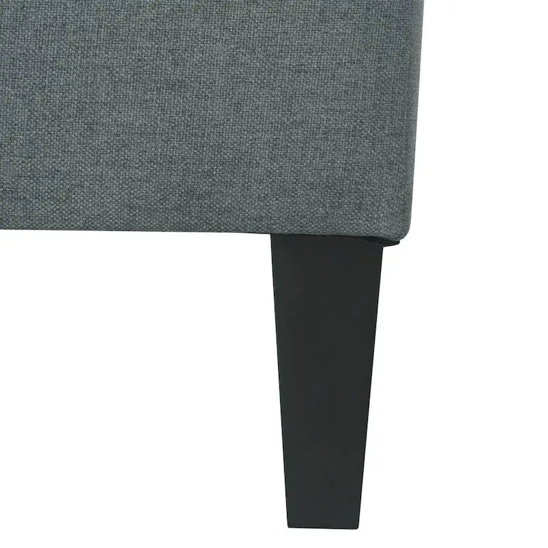 Pouf ottoman en tissu capitonné