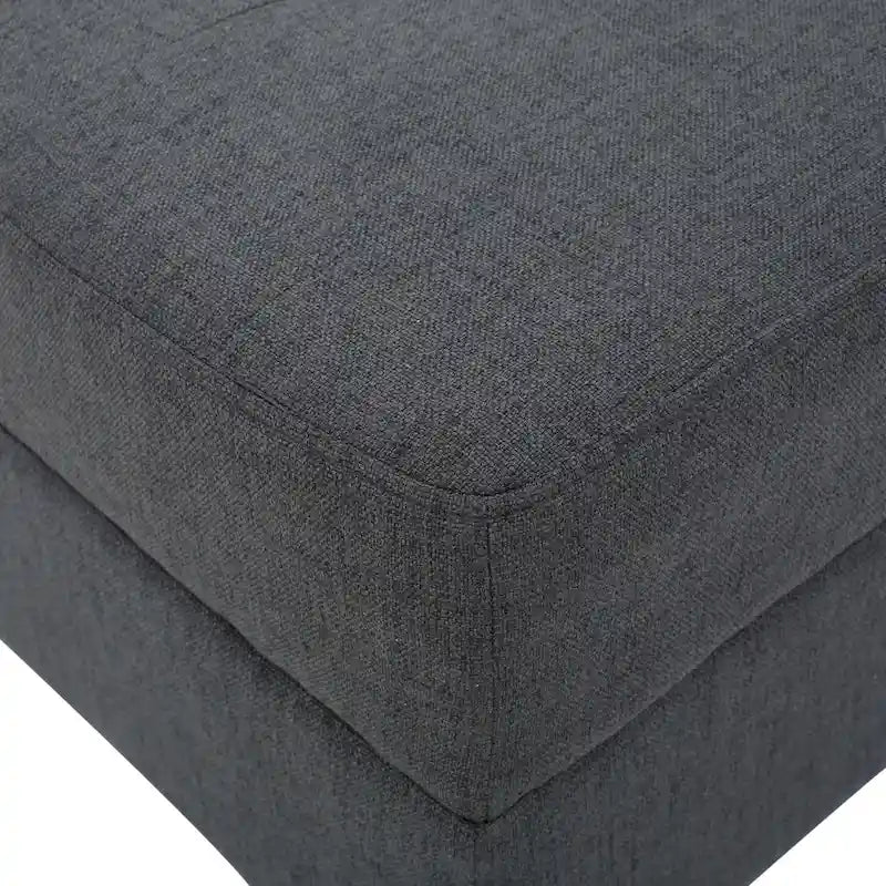 Pouf ottoman en tissu capitonné