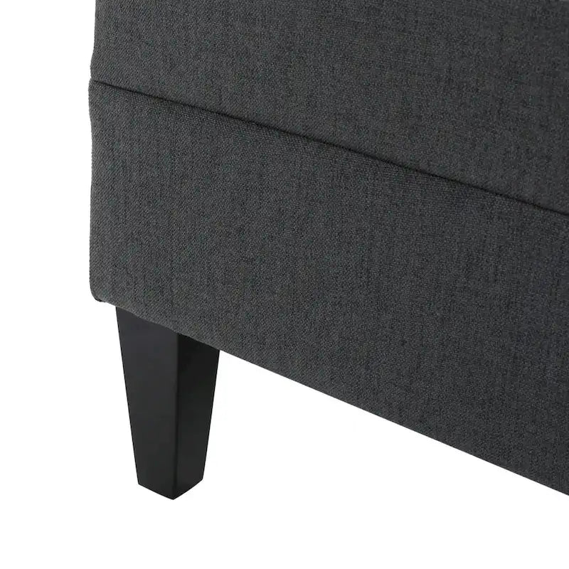 Pouf ottoman en tissu capitonné