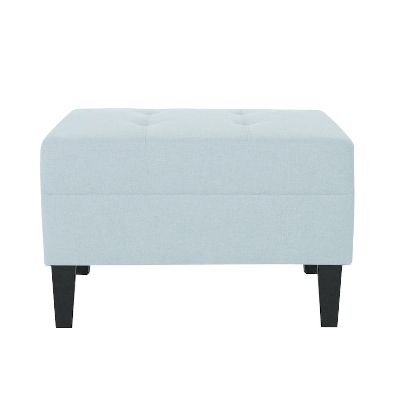 Pouf ottoman en tissu capitonné