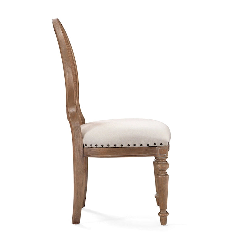 Chaises de salle à manger en chêne avec dossier en cannage (lot de 2)