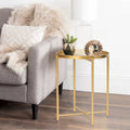 Table d'appoint en métal avec plateau amovible
