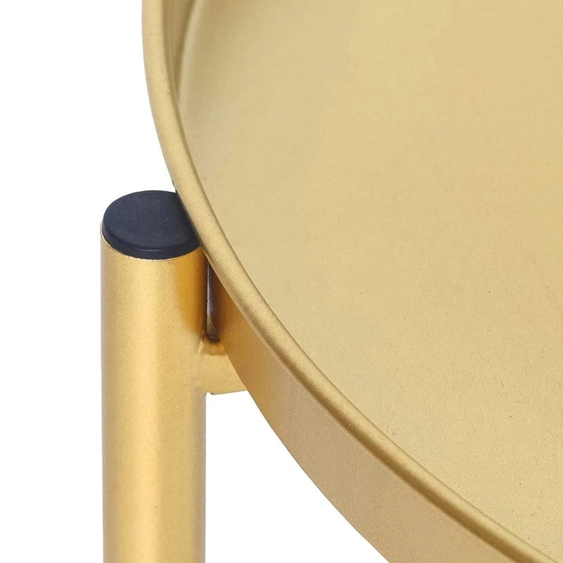 Table d'appoint en métal avec plateau amovible