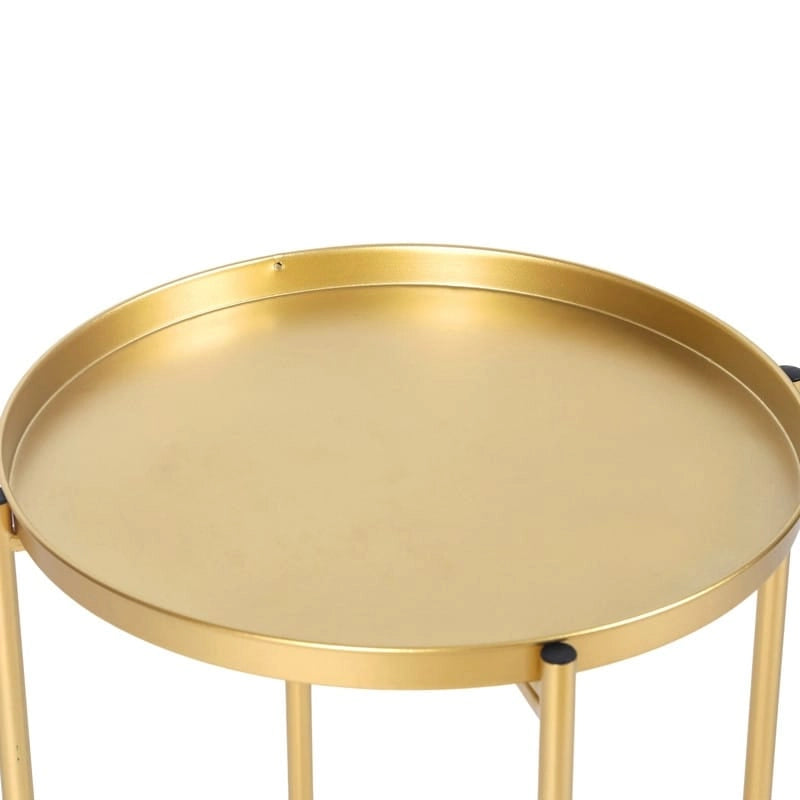 Table d'appoint en métal avec plateau amovible