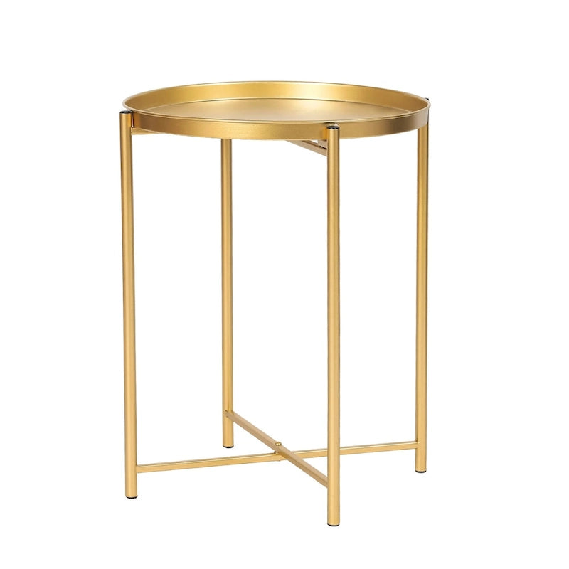 Table d'appoint en métal avec plateau amovible