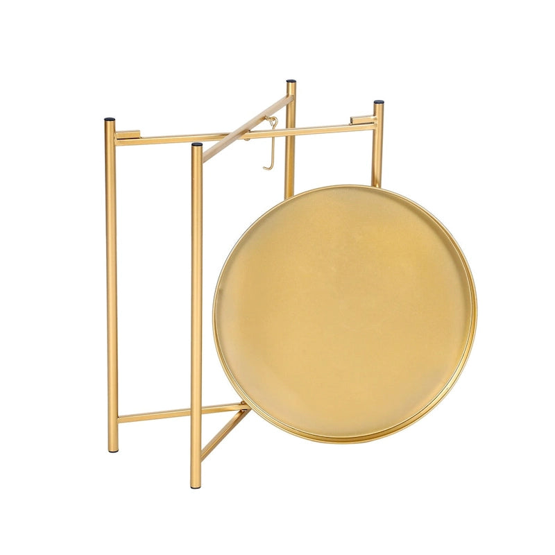 Table d'appoint en métal avec plateau amovible