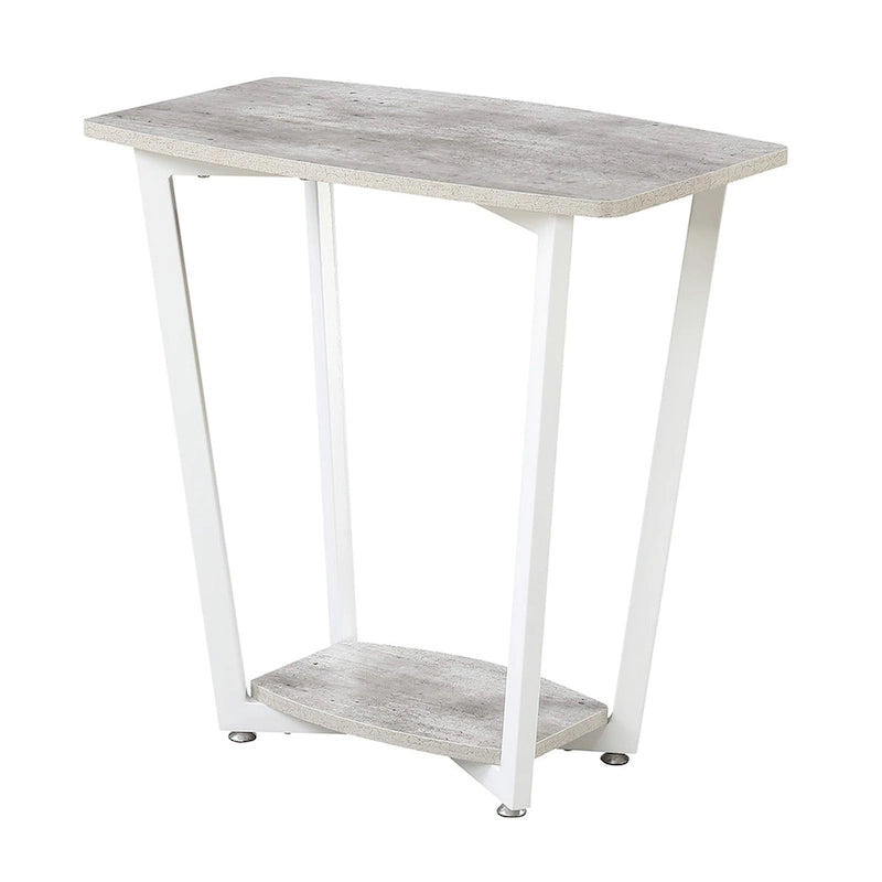 Table d'appoint industrielle avec étagère à deux niveaux