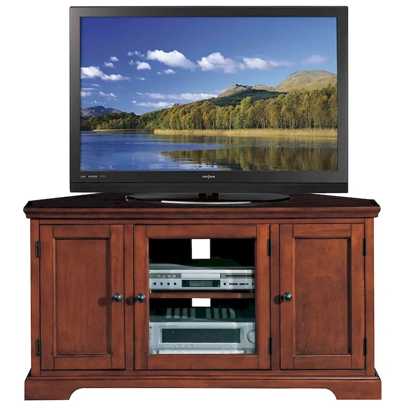 Meuble TV d'angle Mission en bois massif