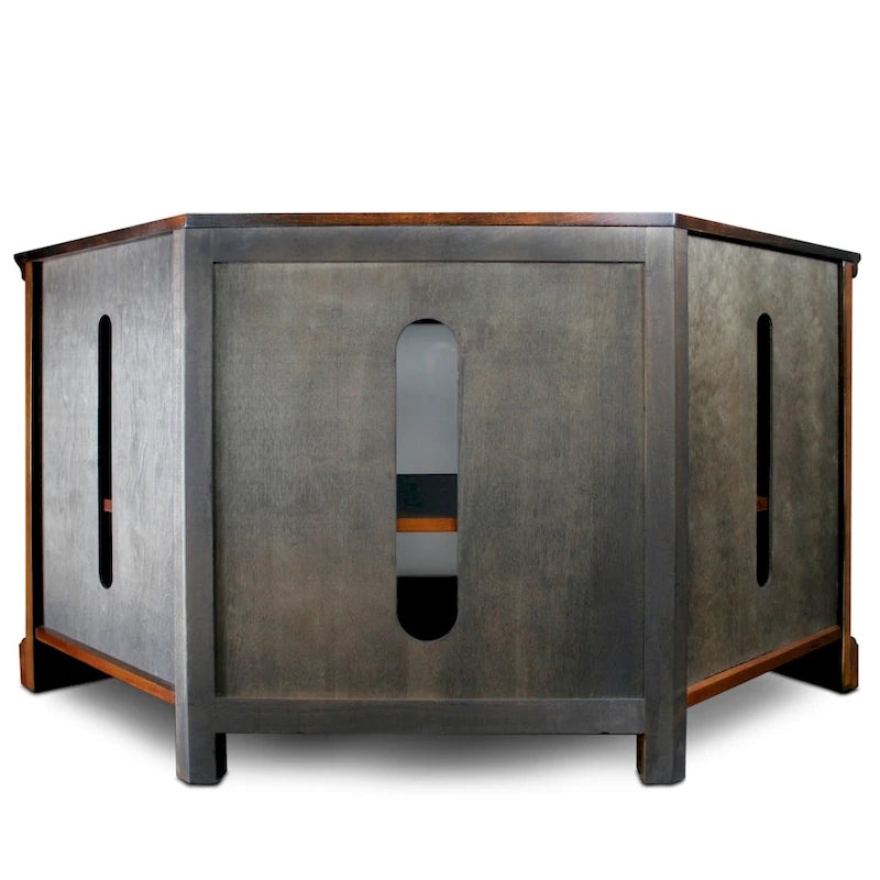 Meuble TV d'angle Mission en bois massif