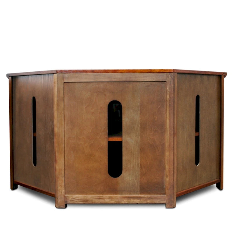Meuble TV d'angle Mission en bois massif
