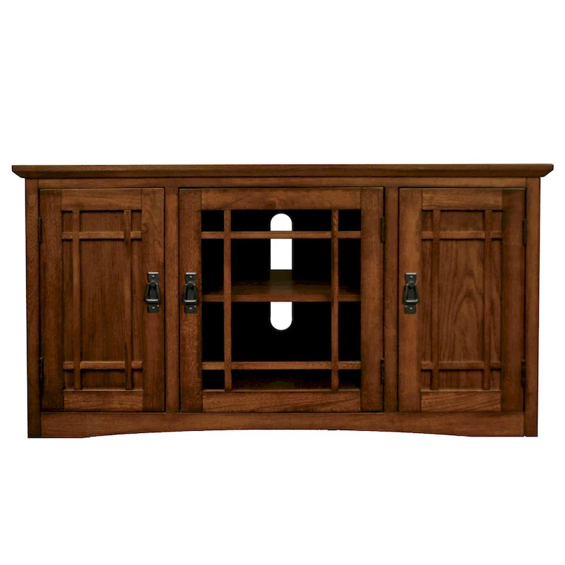 Meuble TV d'angle Mission en bois massif
