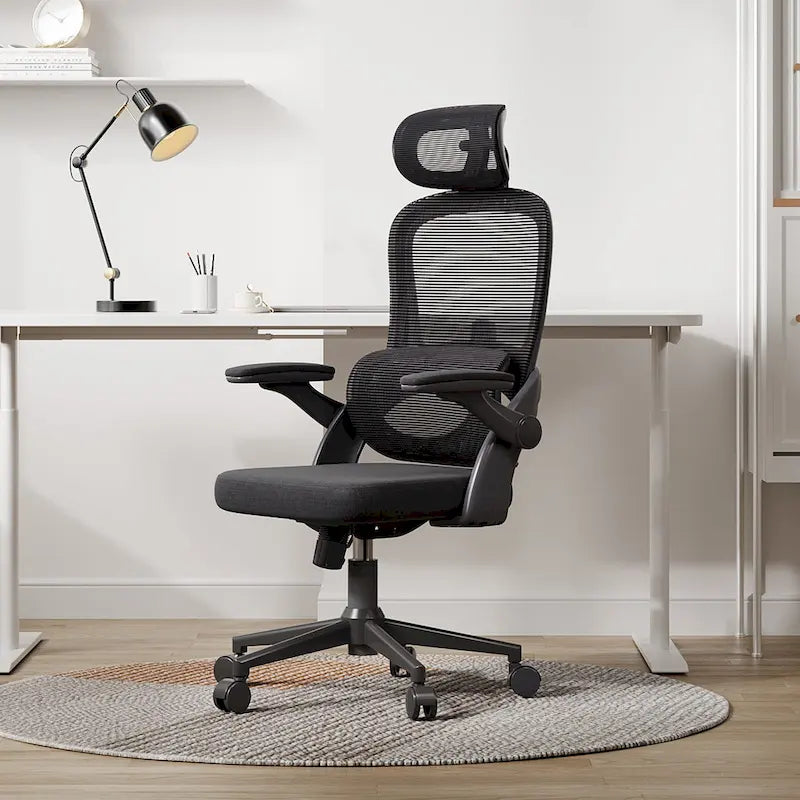 Chaise de bureau ergonomique à dossier haut pour personnes fortes et de grande taille