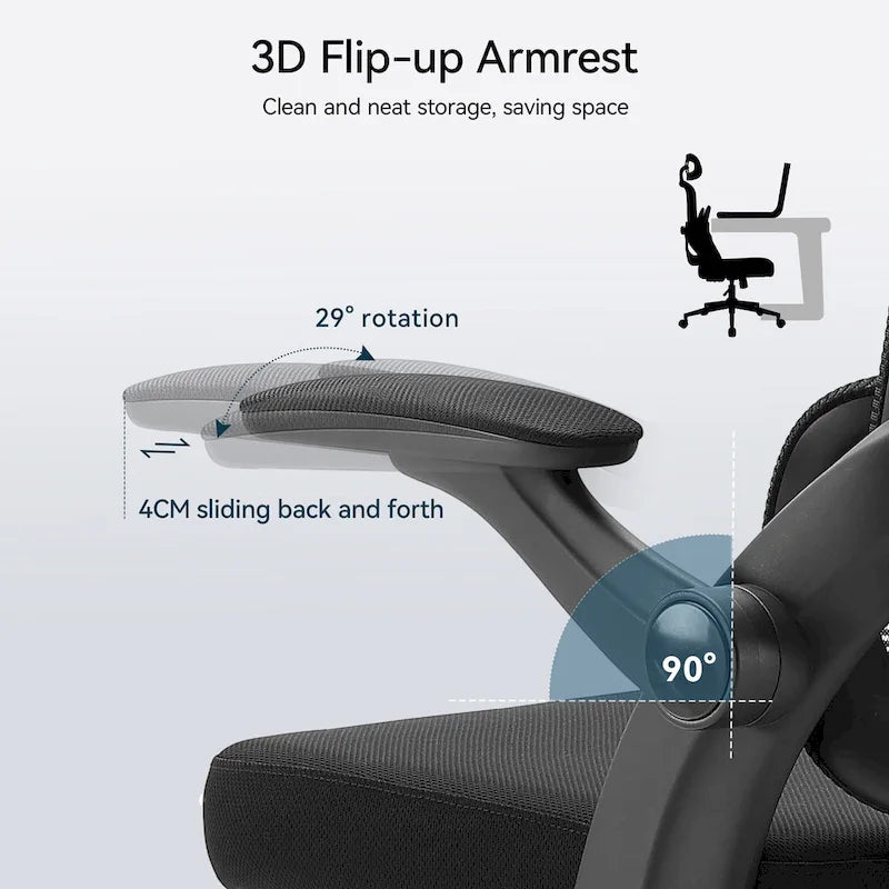 Chaise de bureau ergonomique à dossier haut pour personnes fortes et de grande taille