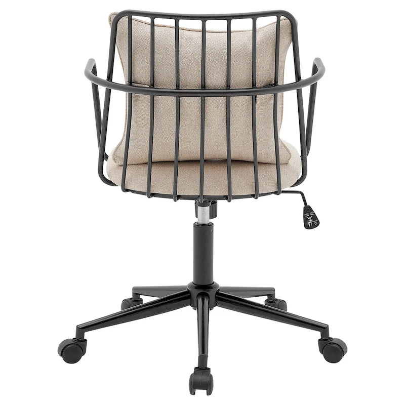 Chaise de bureau moderne en tissu avec pivotement à 360° et réglage en hauteur