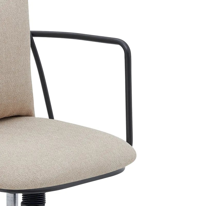 Chaise de bureau moderne en tissu avec pivotement à 360° et réglage en hauteur