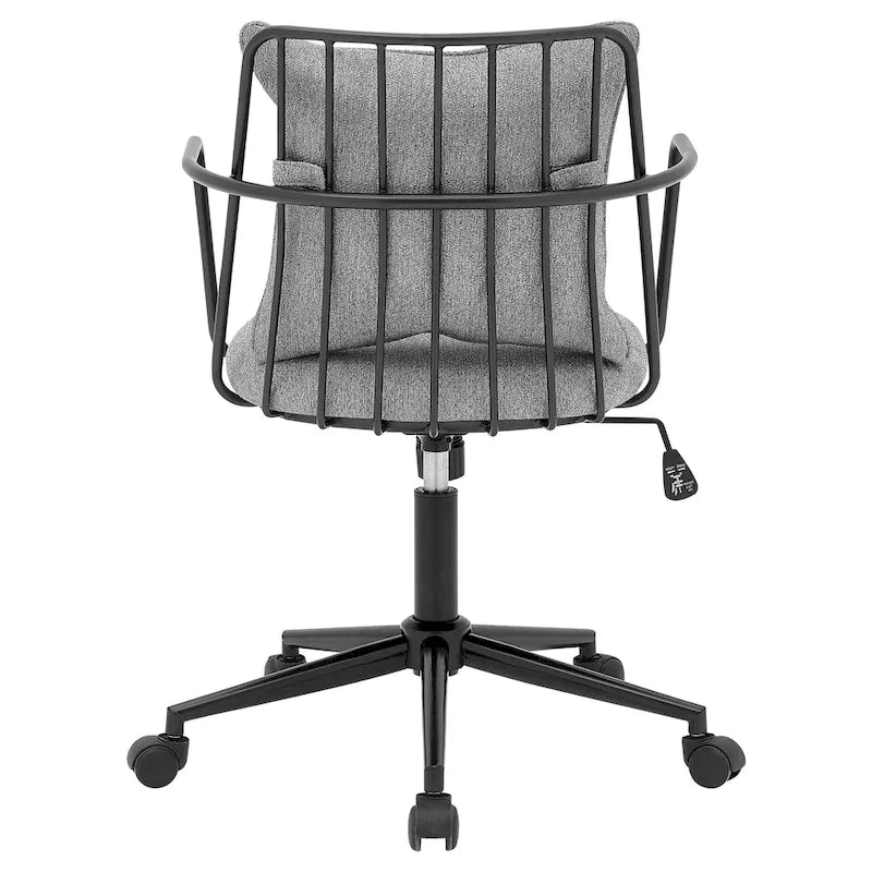 Chaise de bureau moderne en tissu avec pivotement à 360° et réglage en hauteur