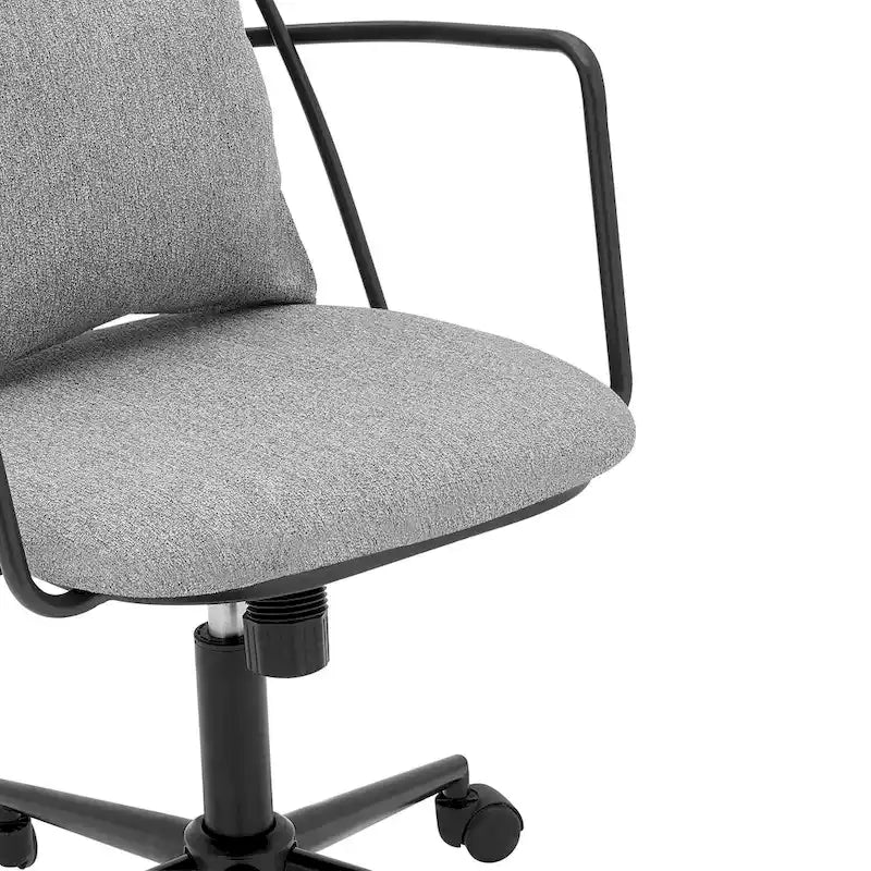Chaise de bureau moderne en tissu avec pivotement à 360° et réglage en hauteur