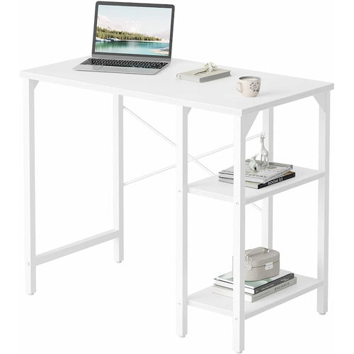 Bureau de travail à domicile de 35 pouces avec étagères de rangement