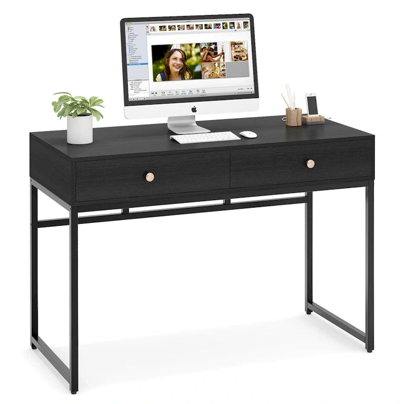 Bureau de télétravail de 47 pouces avec 2 tiroirs de rangement