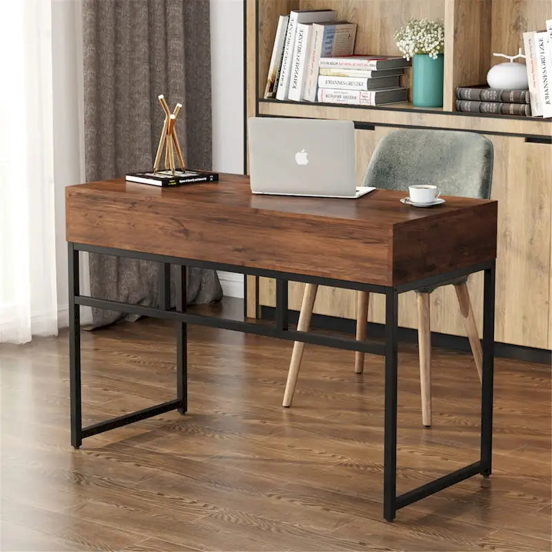 Bureau de télétravail de 47 pouces avec 2 tiroirs de rangement