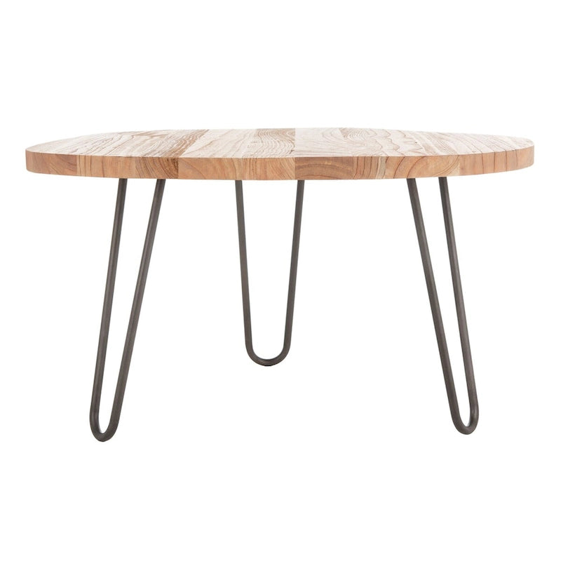 Table basse à bords irréguliers avec pieds épingles à cheveux | 35" x 35" x 18"