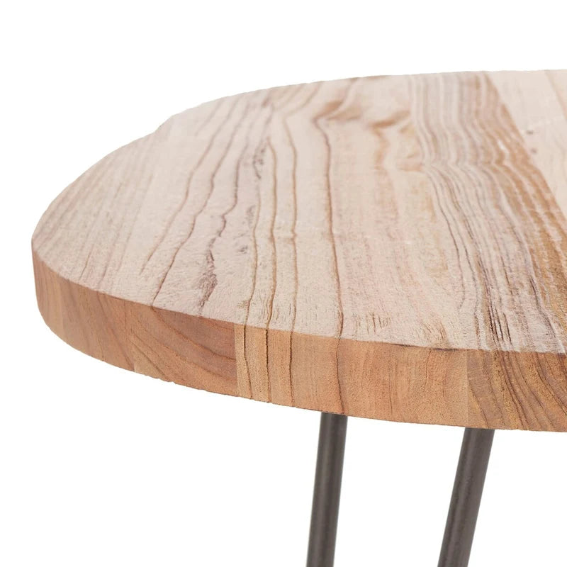 Table basse à bords irréguliers avec pieds épingles à cheveux | 35" x 35" x 18"