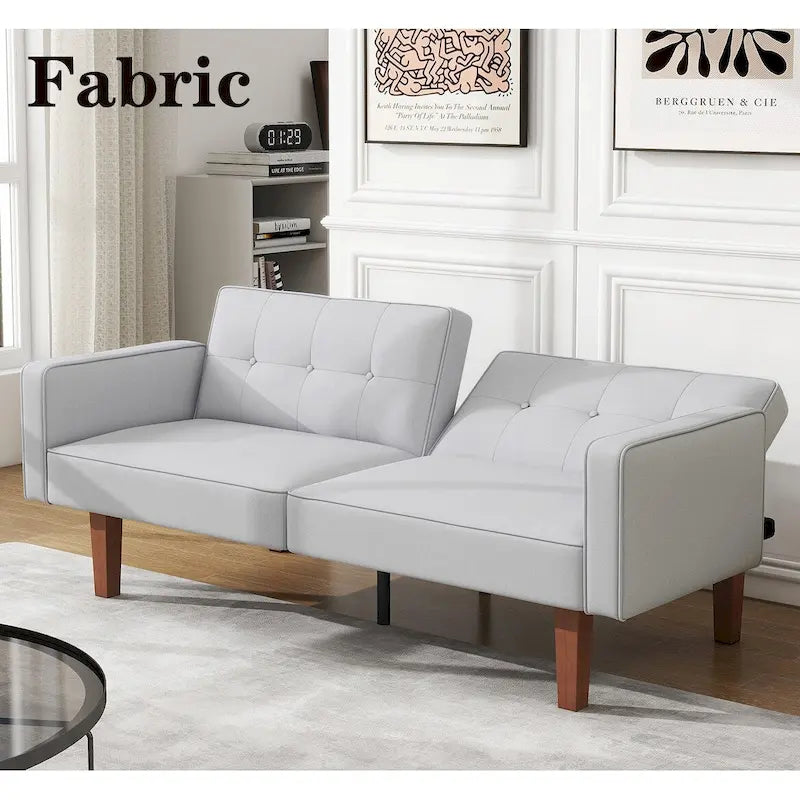 Canapé-lit convertible futon avec matelas en mousse à mémoire de forme