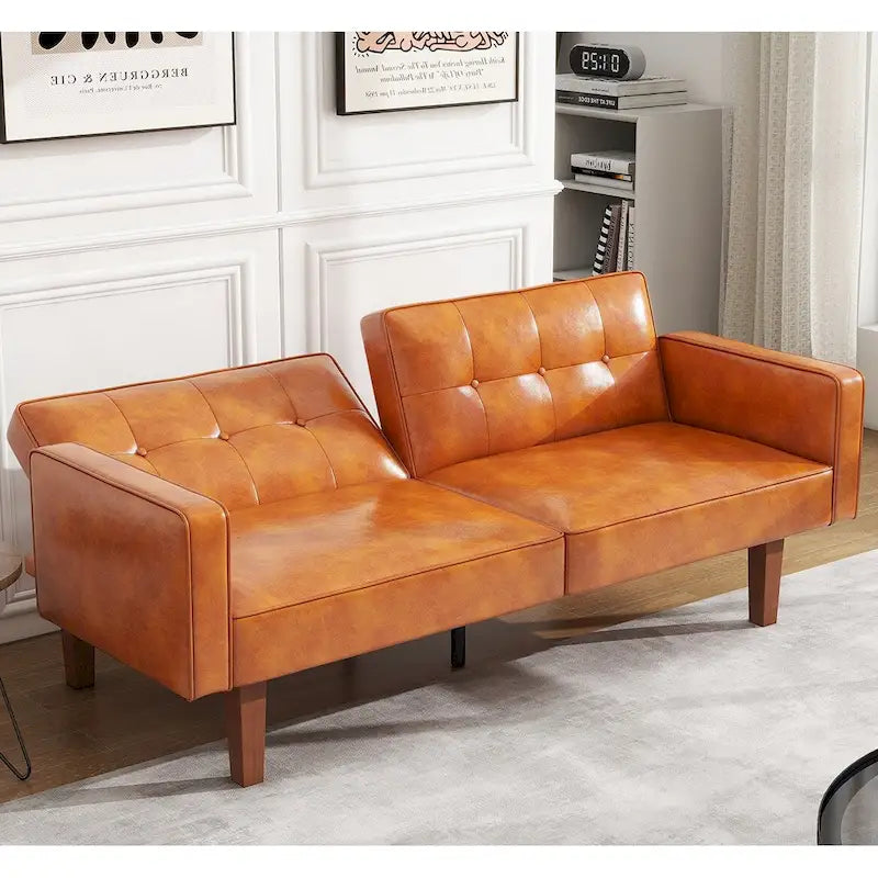 Canapé-lit convertible futon avec matelas en mousse à mémoire de forme
