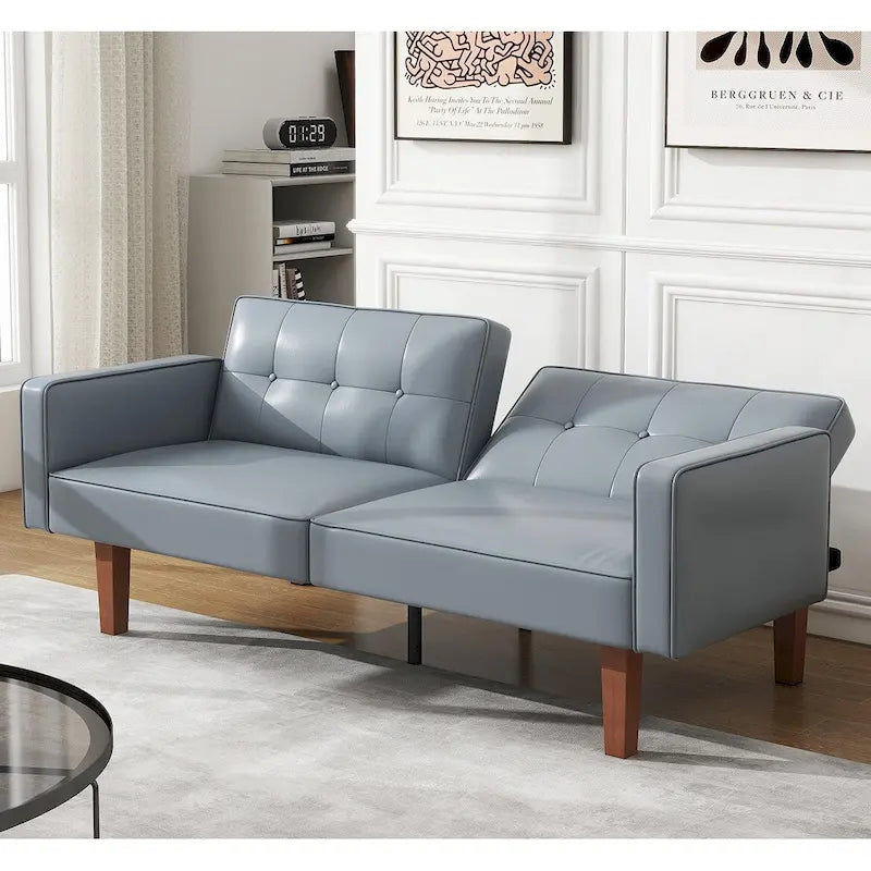 Canapé-lit convertible futon avec matelas en mousse à mémoire de forme