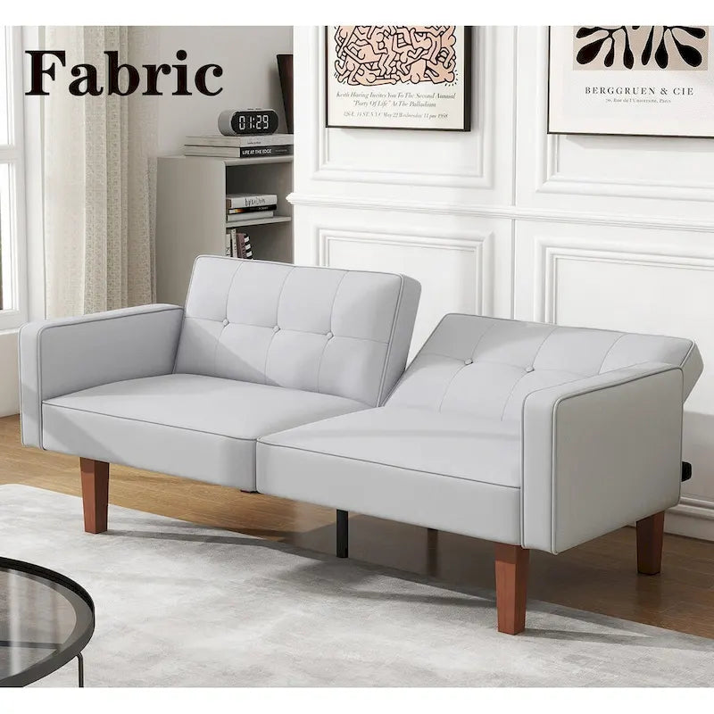 Canapé-lit convertible futon avec matelas en mousse à mémoire de forme
