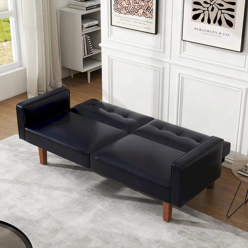 Canapé-lit convertible futon avec matelas en mousse à mémoire de forme