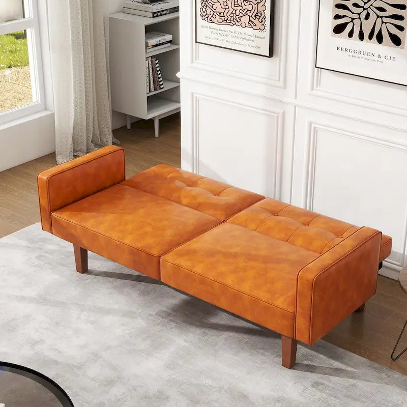 Canapé-lit convertible futon avec matelas en mousse à mémoire de forme