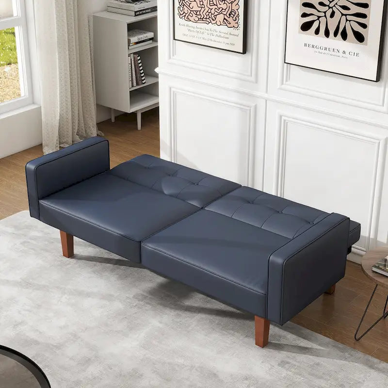 Canapé-lit convertible futon avec matelas en mousse à mémoire de forme